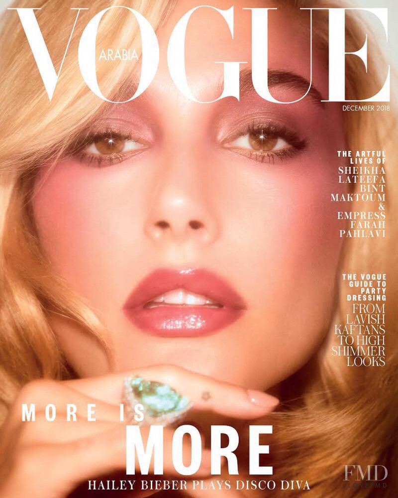 Hailey Baldwin Bieber featured on the Vogue Arabia cover from December 2018