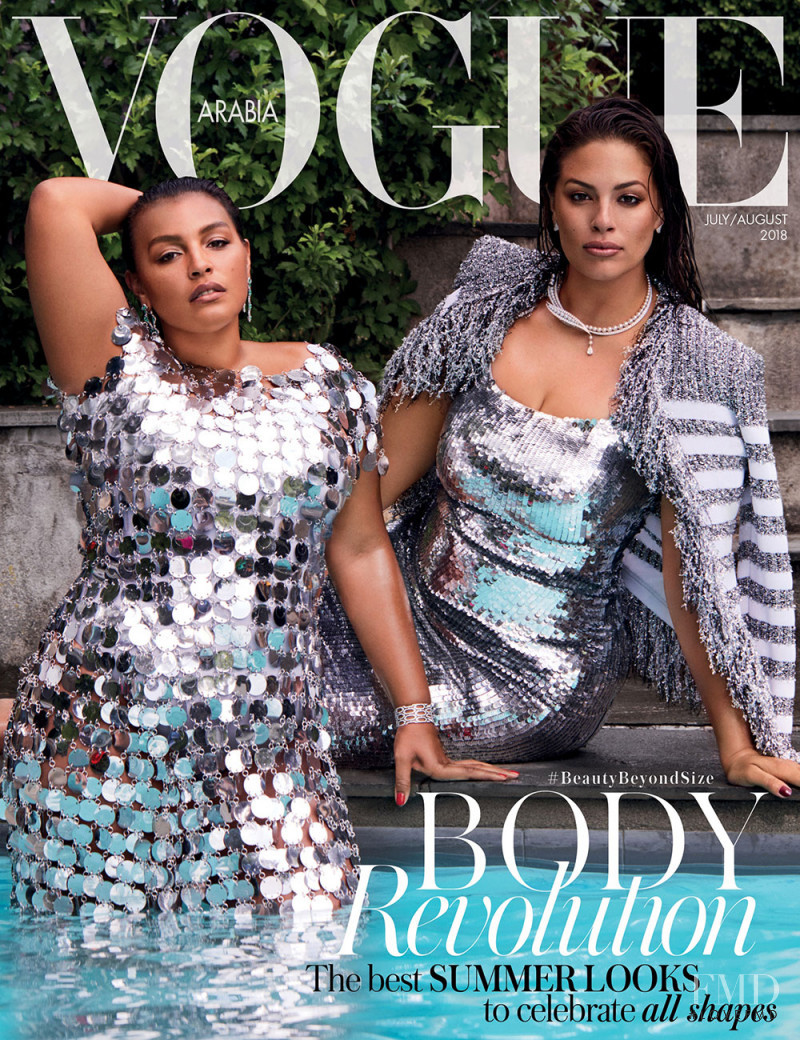 Ashley Graham, Paloma Elsesser featured on the Vogue Arabia cover from July 2018
