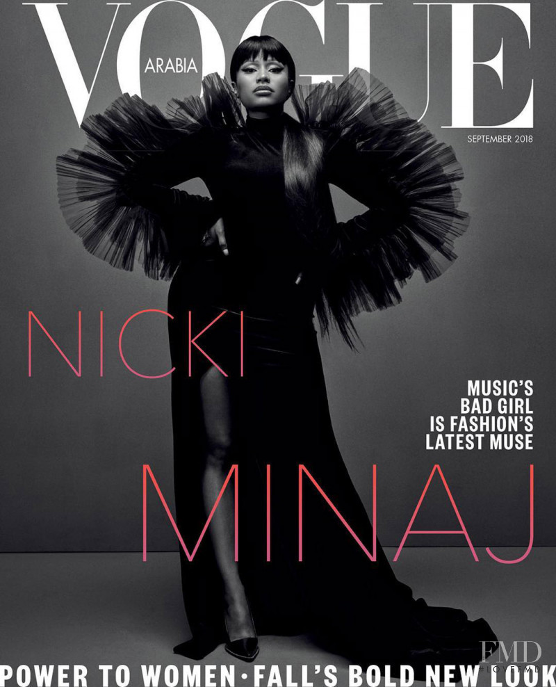 Nicki Minaj  featured on the Vogue Arabia cover from September 2018