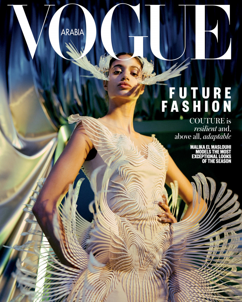 Malika El Maslouhi featured on the Vogue Arabia cover from May 2021