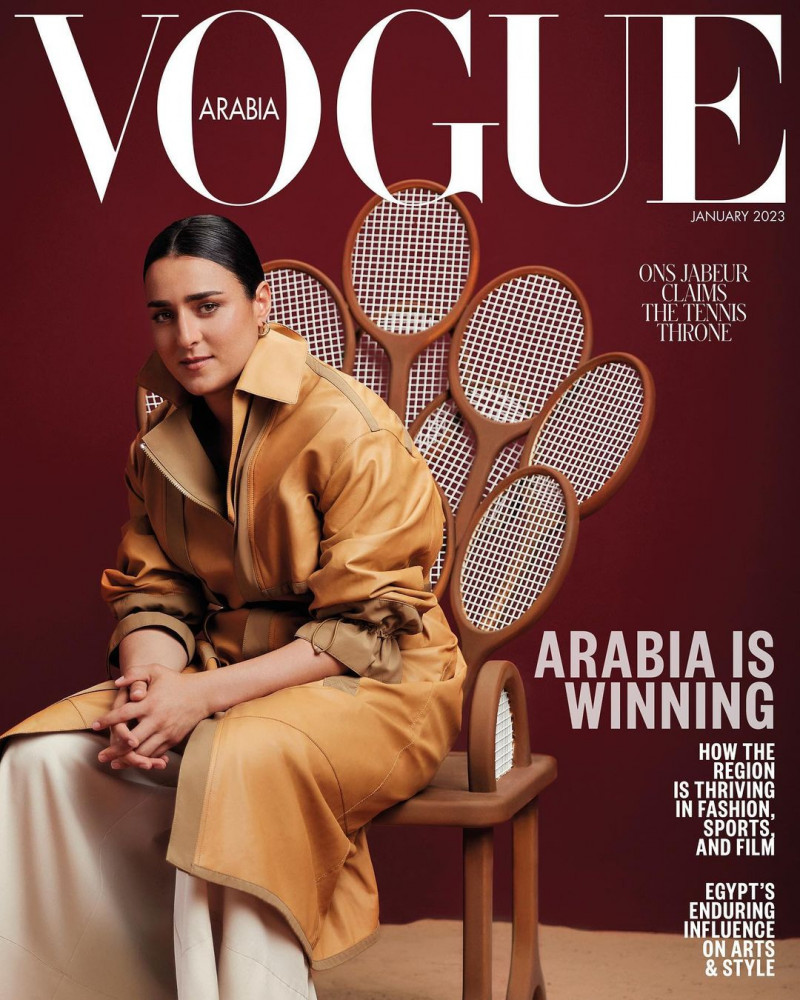 Ons Jabeur featured on the Vogue Arabia cover from January 2023
