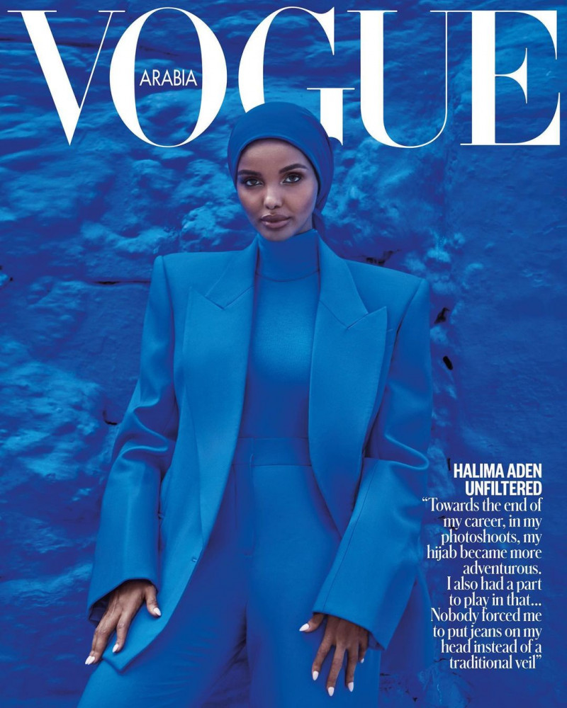 Halima Aden featured on the Vogue Arabia cover from May 2023