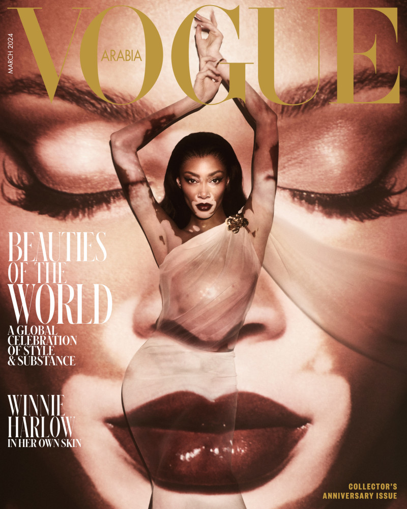 Winnie Chantelle Harlow featured on the Vogue Arabia cover from March 2024