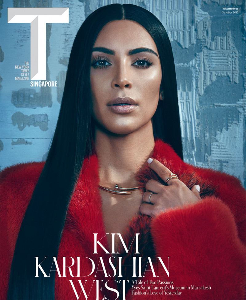 Kim Kardashian featured on the T Style Singapore cover from October 2017