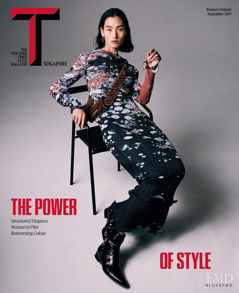 Lina Zhang featured on the T Style Singapore cover from September 2019