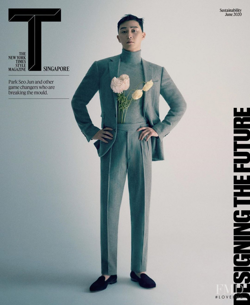Park Seo Jun featured on the T Style Singapore cover from June 2020