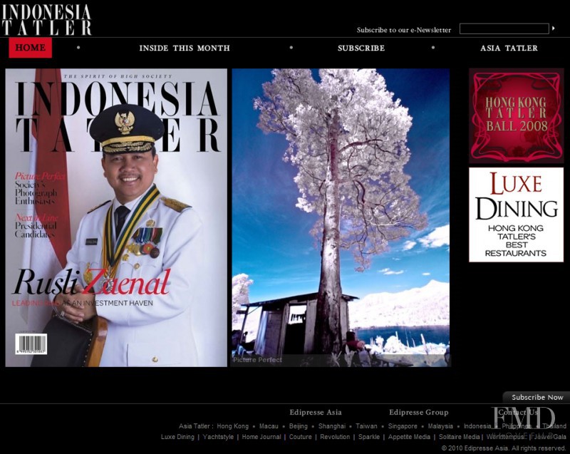  featured on the IndonesiaTatler.com screen from April 2010