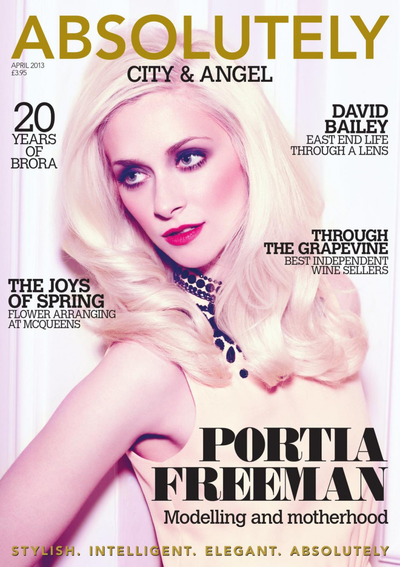 Portia Freeman featured on the Absolutely cover from April 2013