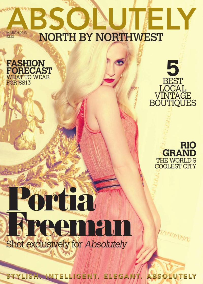 Portia Freeman featured on the Absolutely cover from March 2013