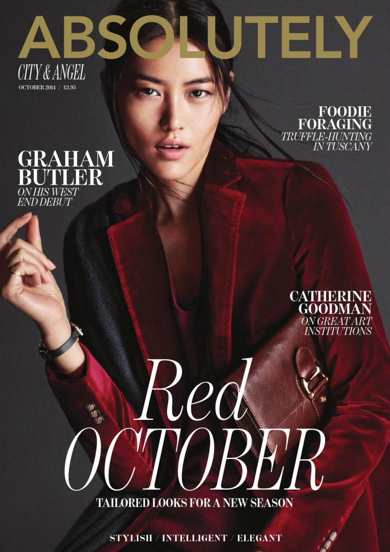 Liu Wen featured on the Absolutely cover from October 2014