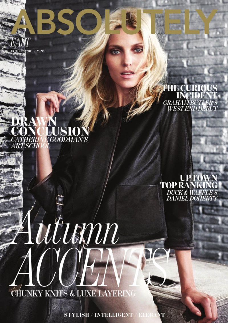 Anja Rubik featured on the Absolutely cover from October 2014