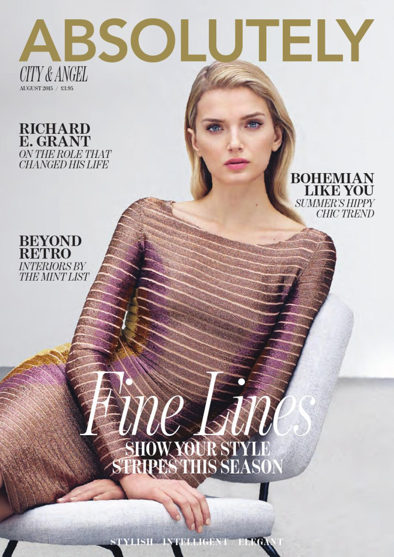 Lily Donaldson featured on the Absolutely cover from August 2015