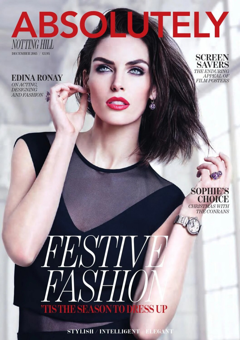 Hilary Rhoda featured on the Absolutely cover from December 2015