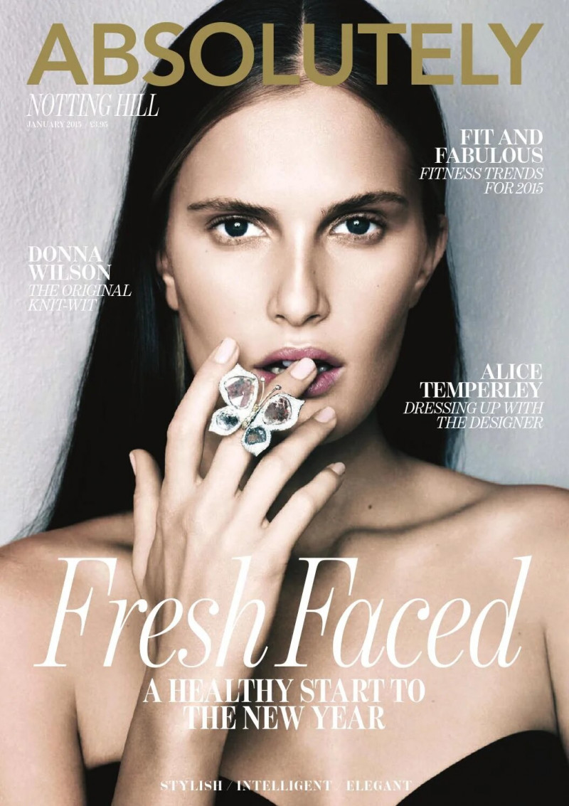 Alla Kostromicheva featured on the Absolutely cover from January 2015