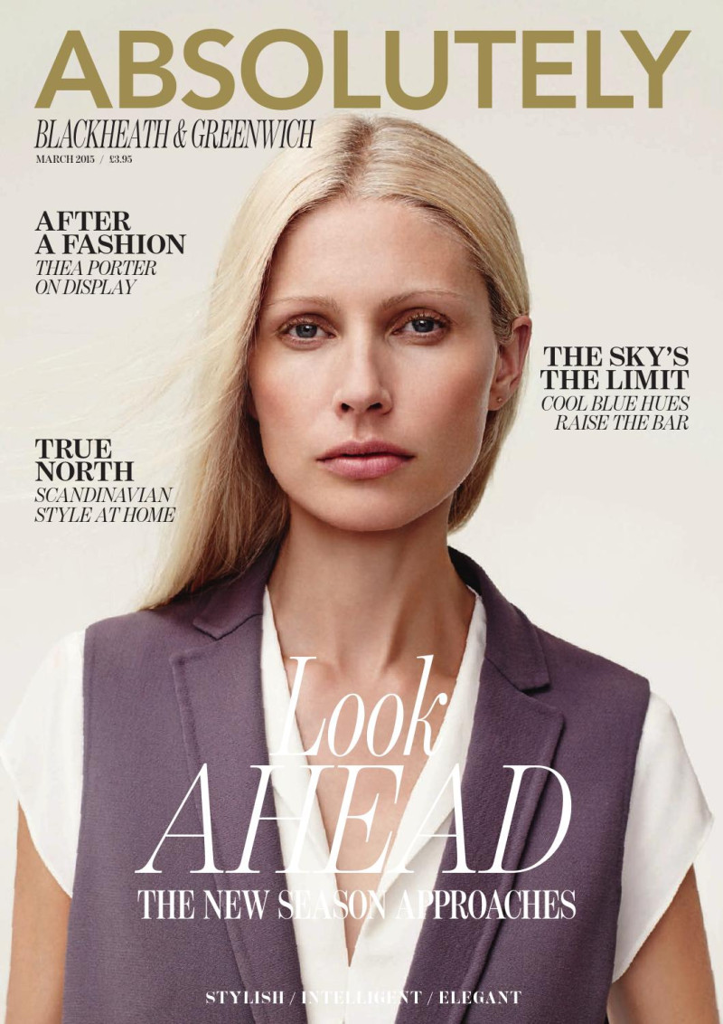 Kirsty Hume featured on the Absolutely cover from March 2015