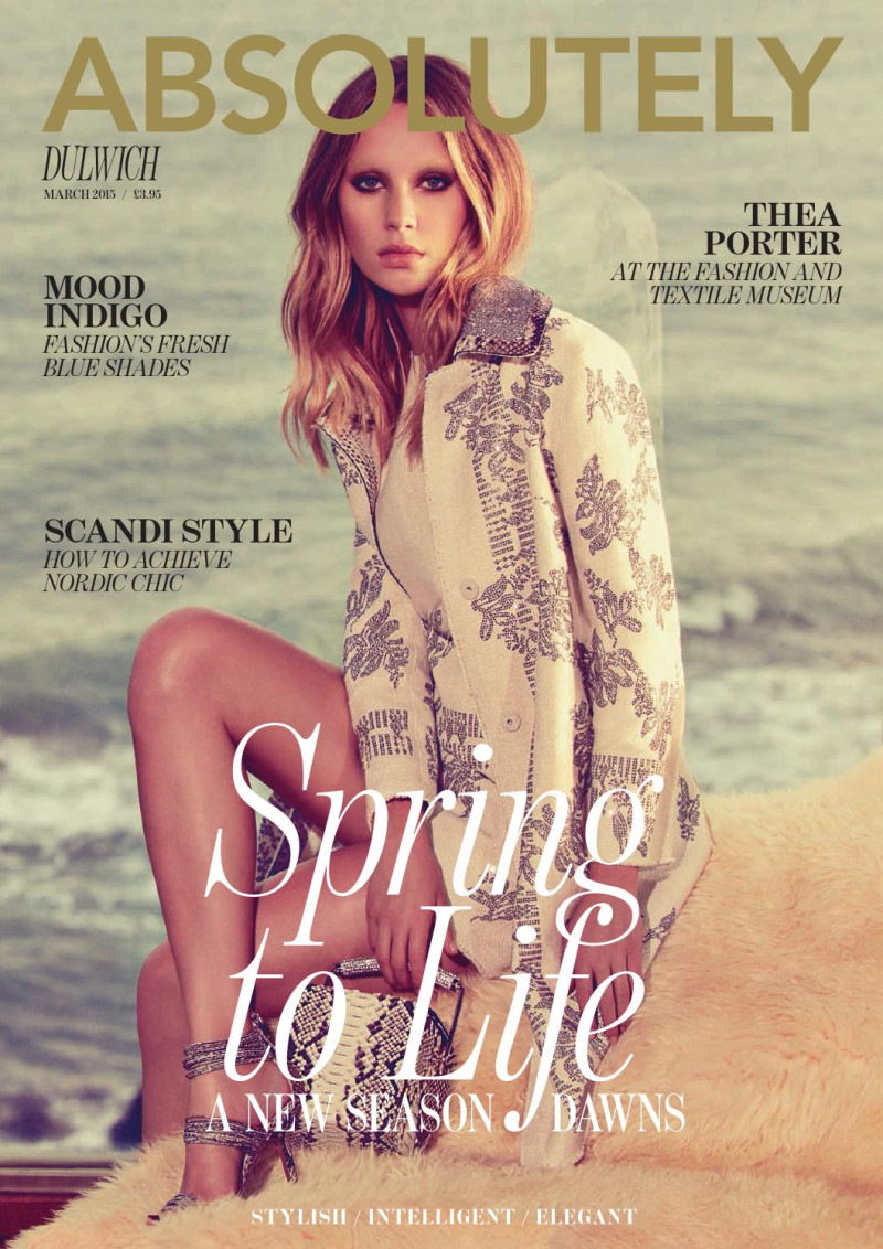 Dylan Penn featured on the Absolutely cover from March 2015