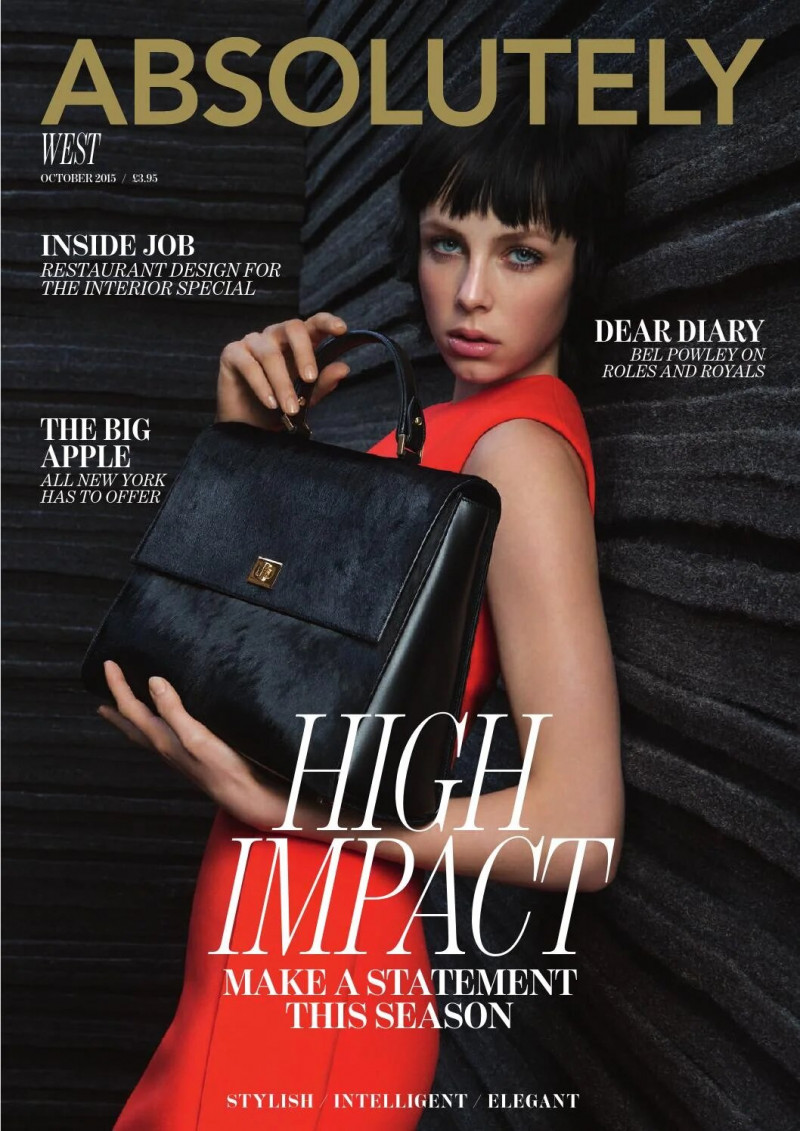 Edie Campbell featured on the Absolutely cover from October 2015