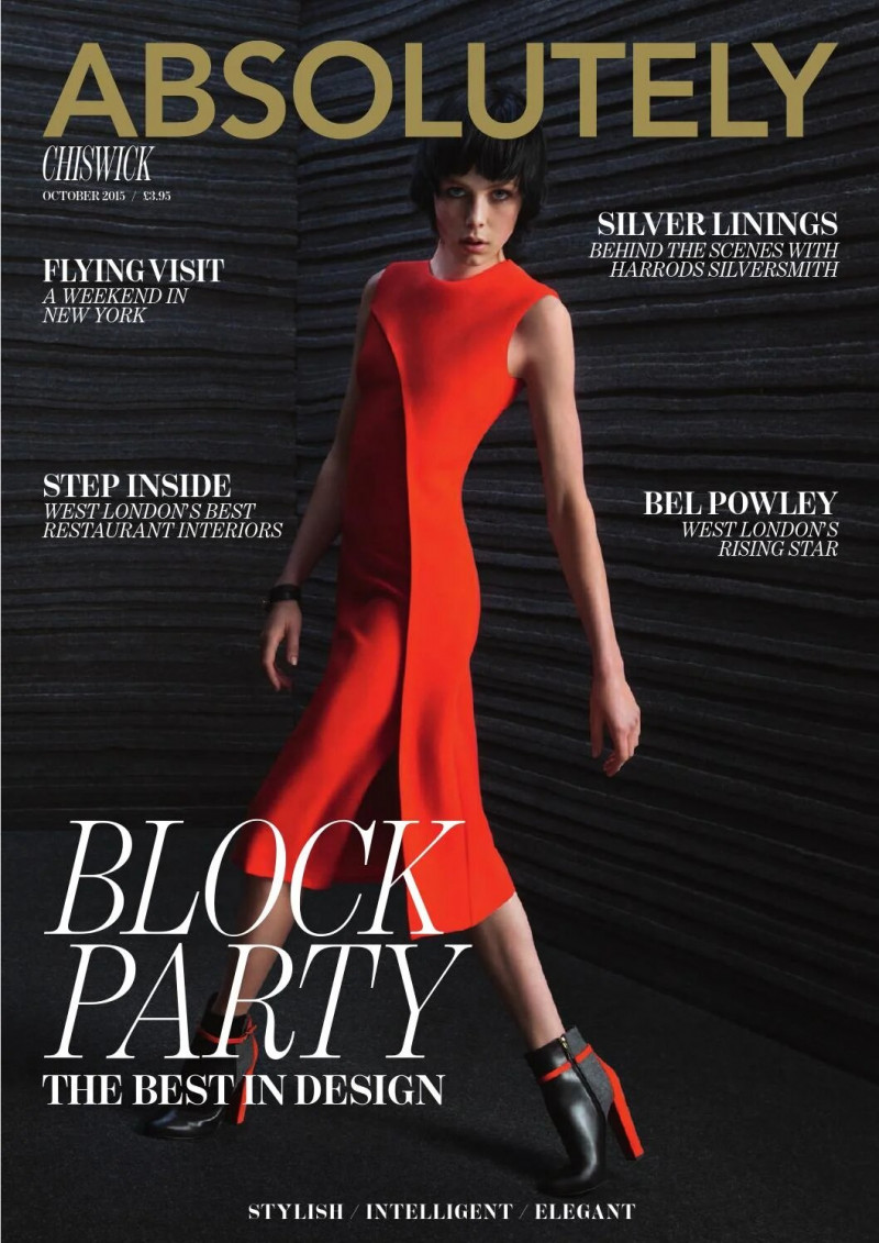 Edie Campbell featured on the Absolutely cover from October 2015