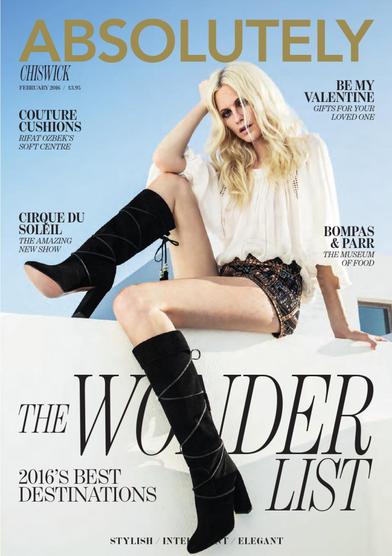 Poppy Delevingne featured on the Absolutely cover from February 2016