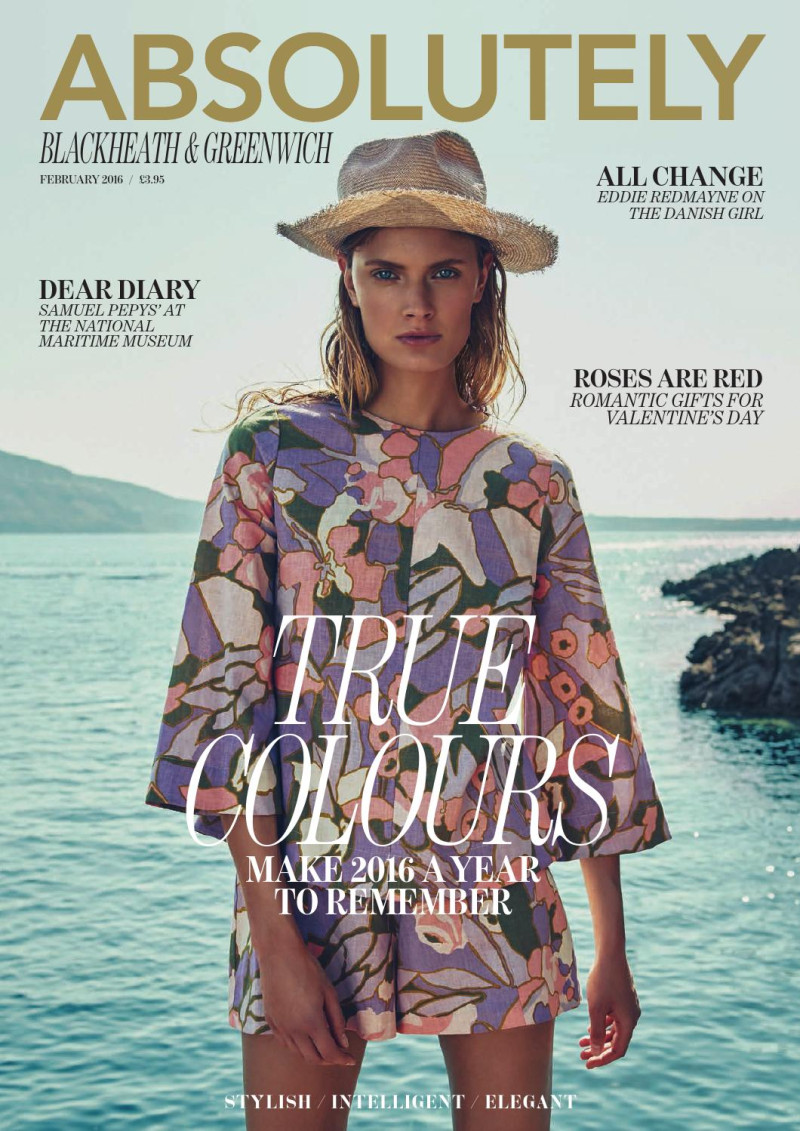 Constance Jablonski featured on the Absolutely cover from February 2016
