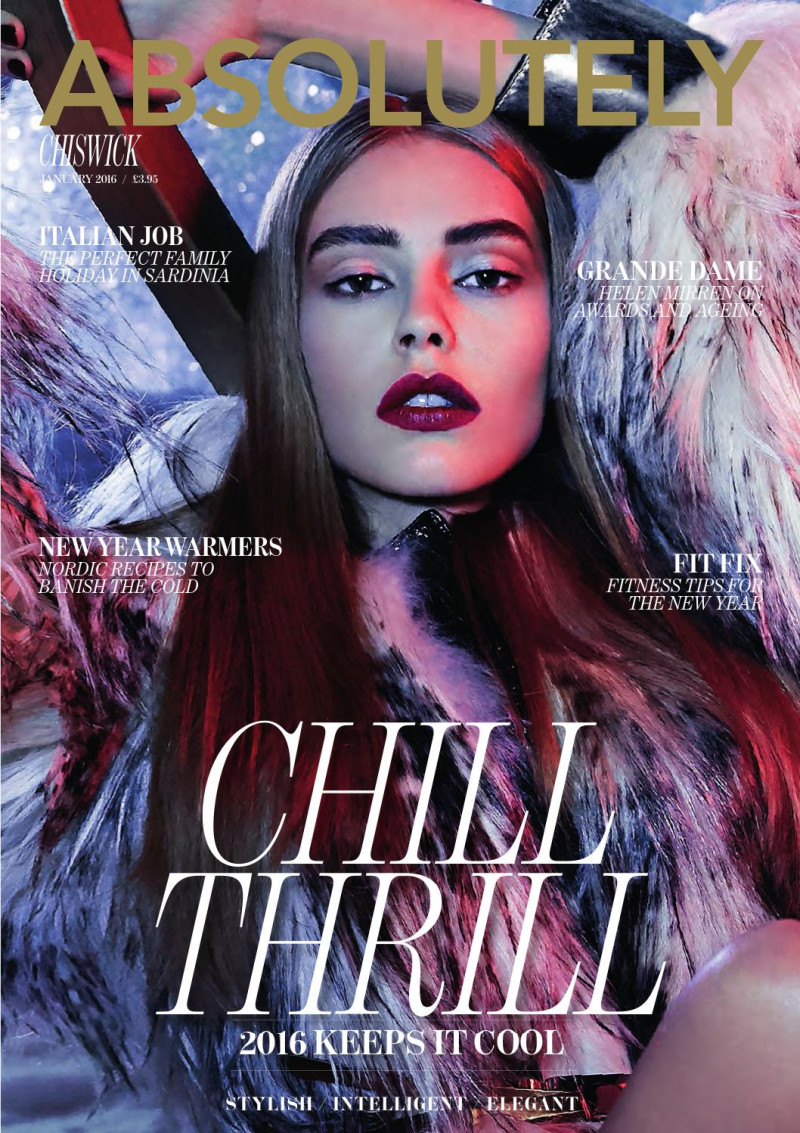 Ondria Hardin featured on the Absolutely cover from January 2016