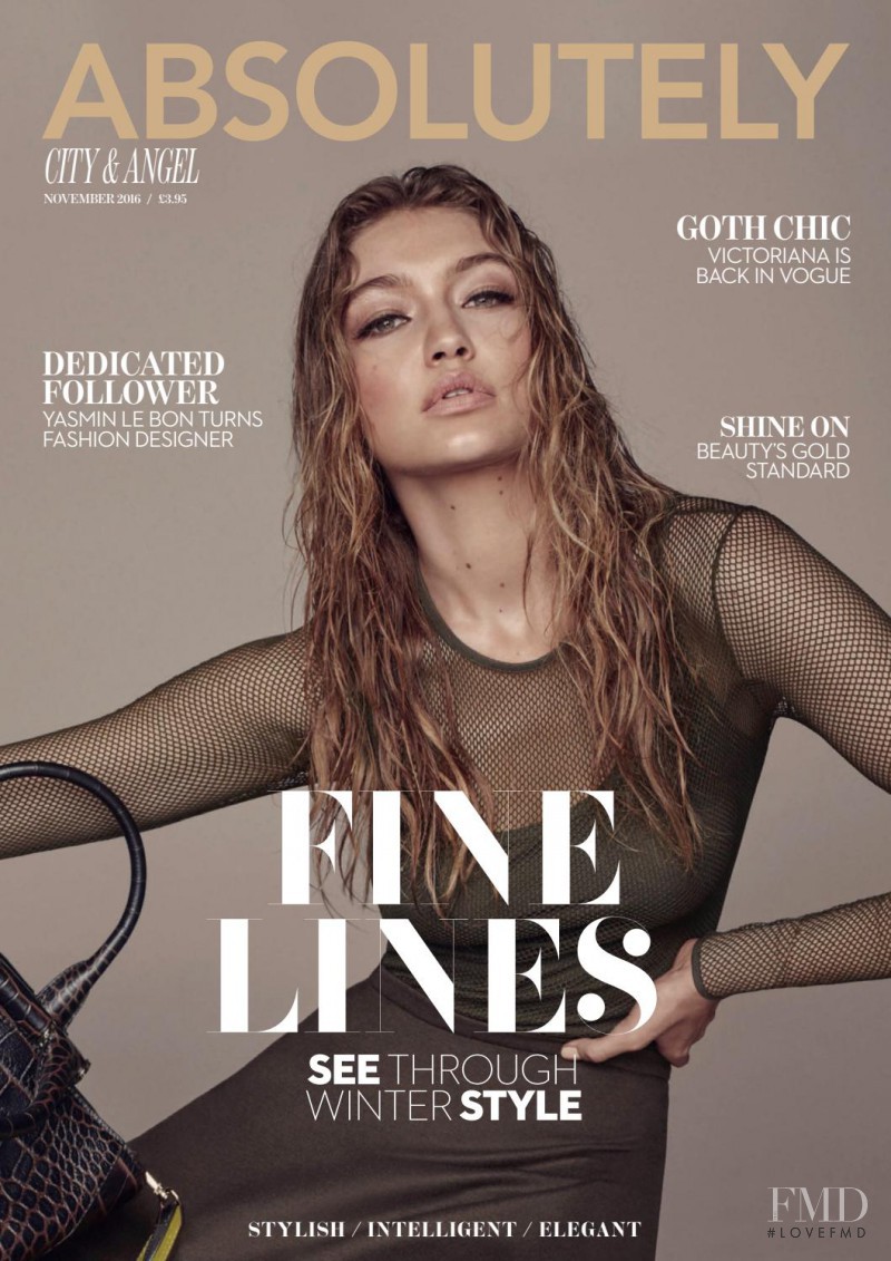 Gigi Hadid featured on the Absolutely cover from November 2016