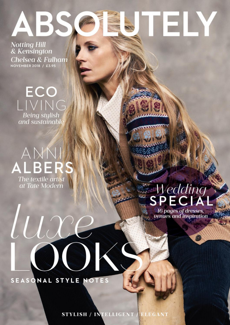 Laura Bailey featured on the Absolutely cover from November 2018