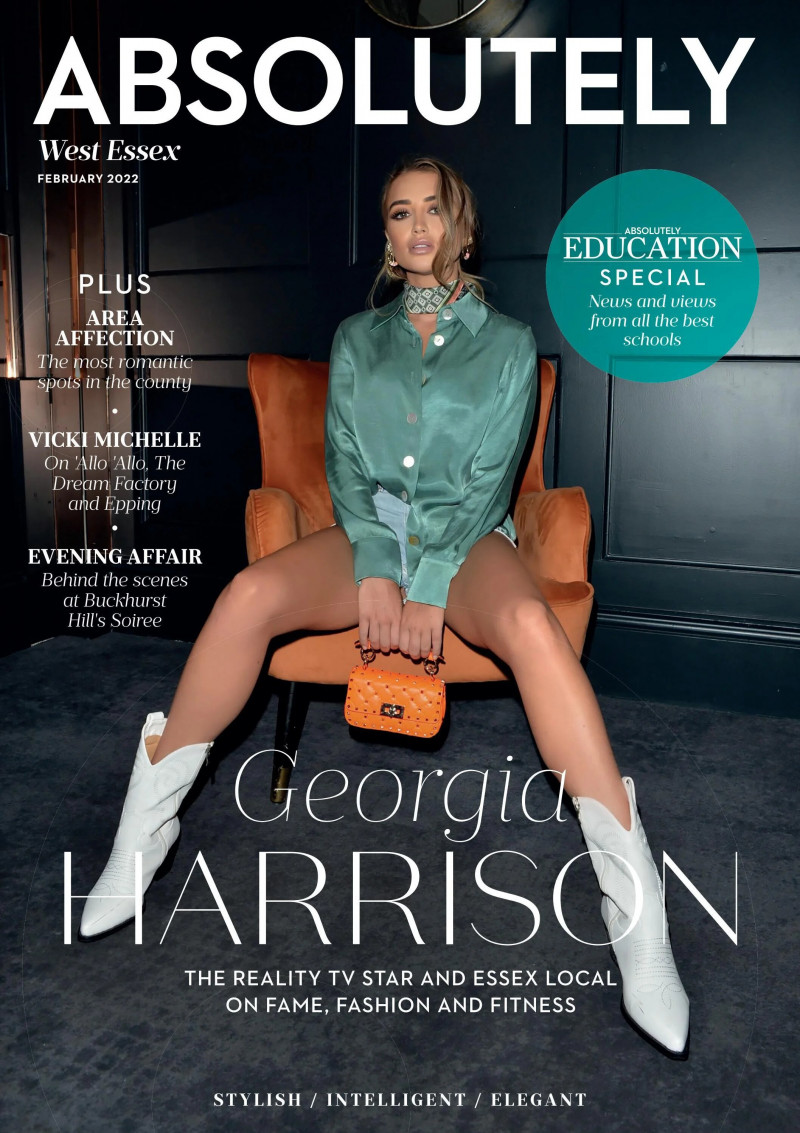 Georgia Harrison featured on the Absolutely cover from February 2022