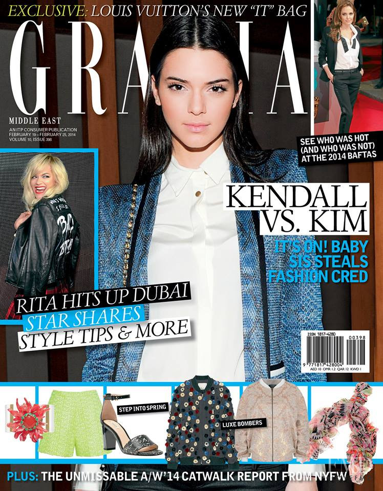 Kendall Jenner featured on the Grazia Middle East cover from February 2014