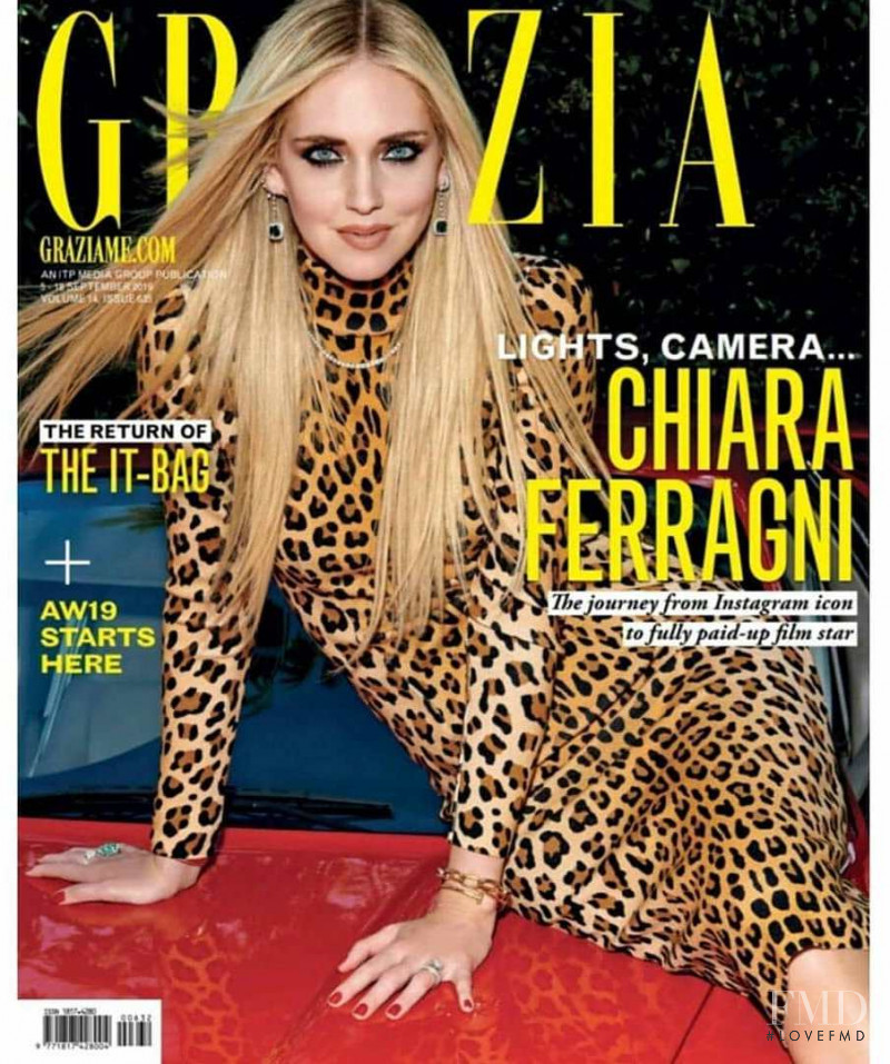 Chiara Ferragni featured on the Grazia Middle East cover from September 2019