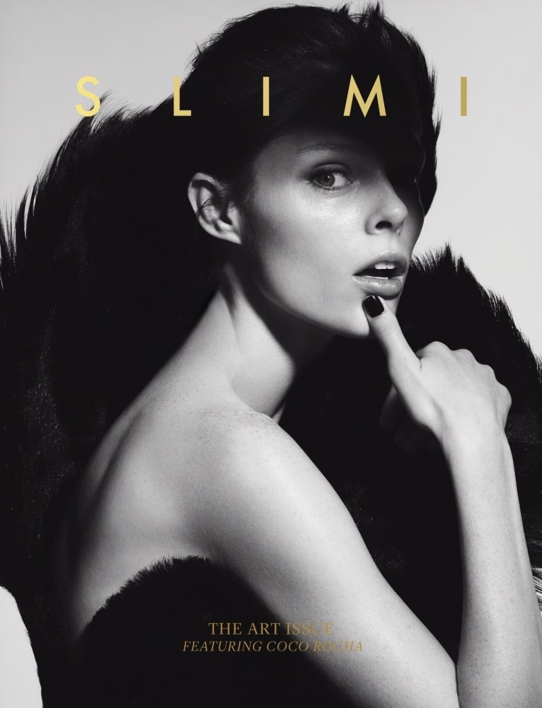 Coco Rocha featured on the Slimi cover from September 2022