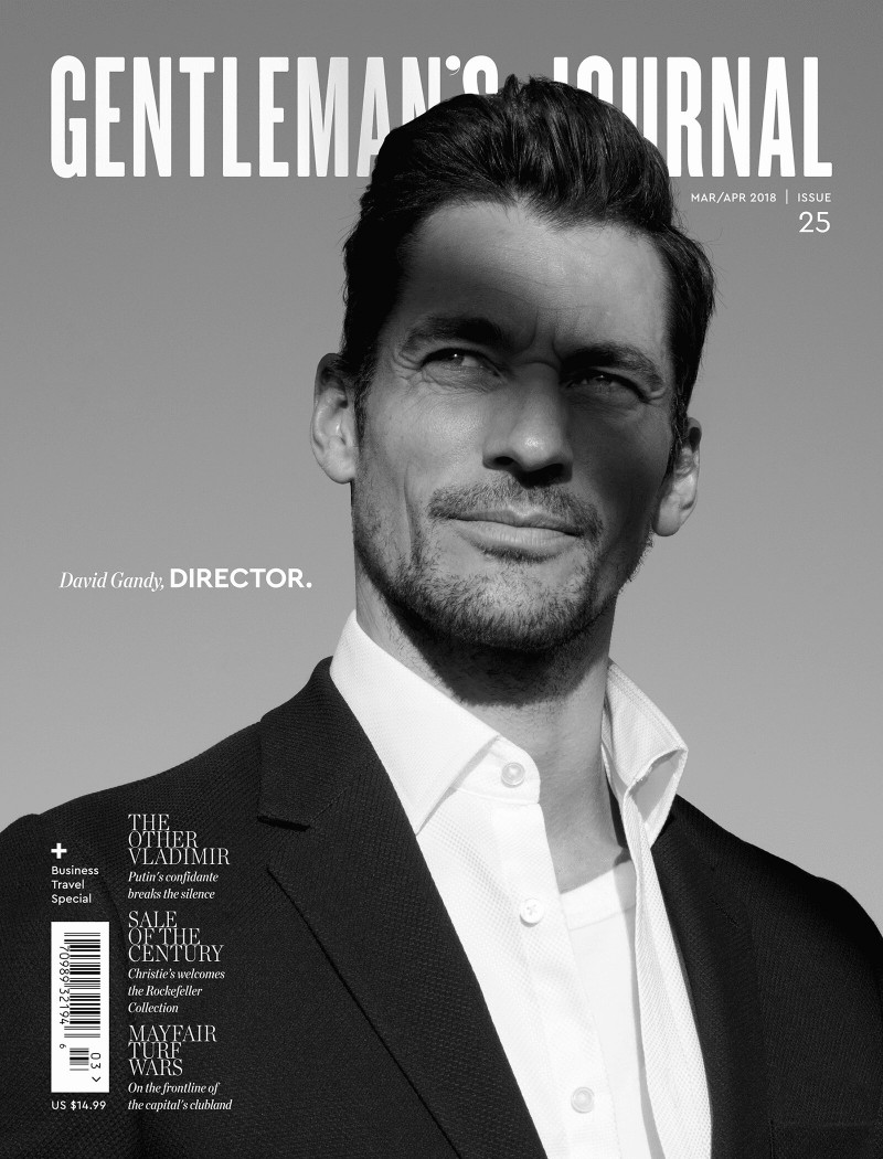 David Gandy featured on the Gentleman\'s Journal cover from March 2018