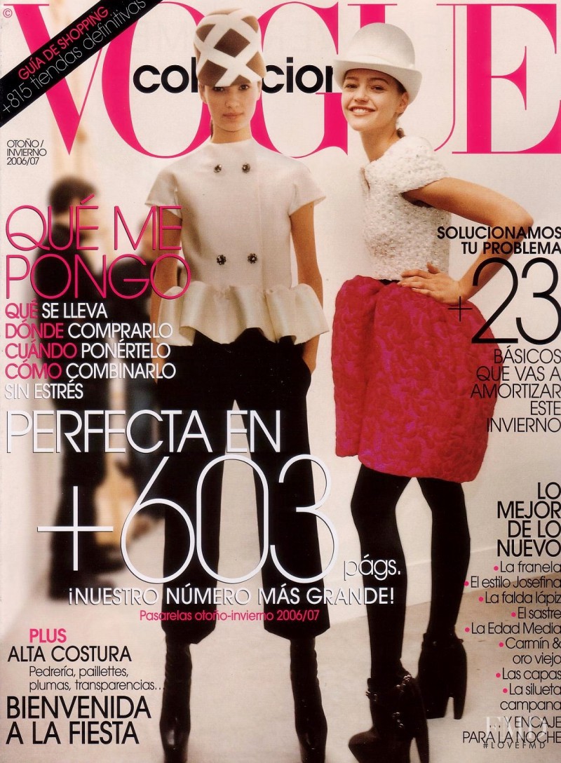 Sasha Pivovarova featured on the Vogue Collection Spain cover from September 2006