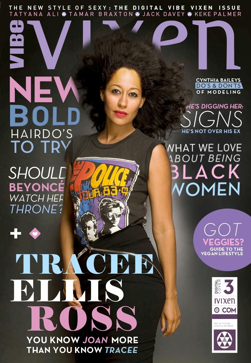 Tracee Ellis Ross featured on the VIBE Vixen cover from January 2012