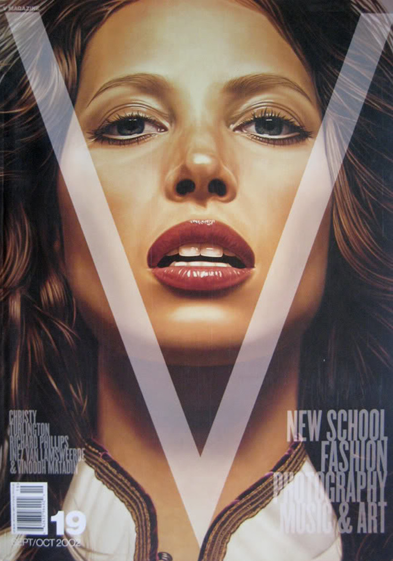 Christy Turlington featured on the V Magazine cover from September 2002