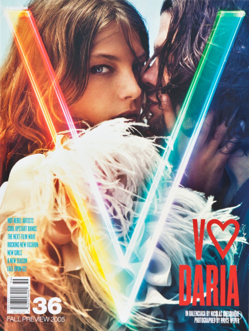 Daria Werbowy featured on the V Magazine cover from September 2005