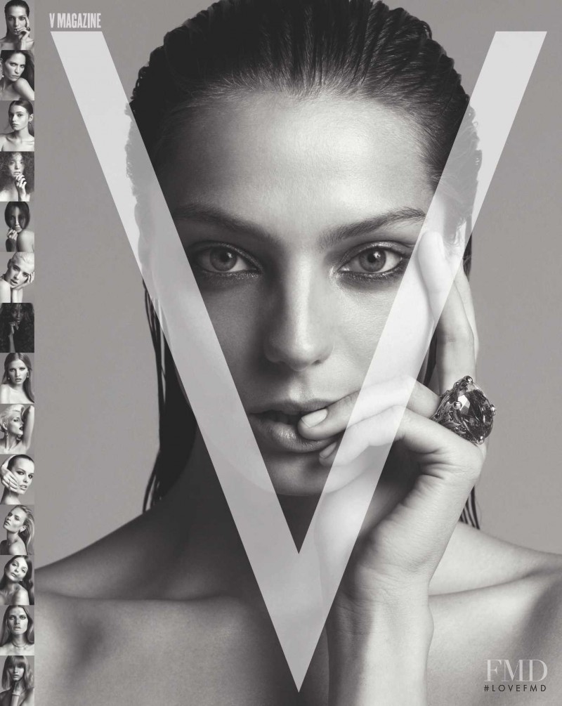 Daria Werbowy featured on the V Magazine cover from September 2008