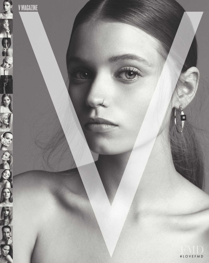 Abbey Lee Kershaw featured on the V Magazine cover from September 2008