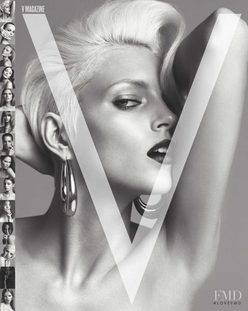 Anja Rubik featured on the V Magazine cover from September 2008