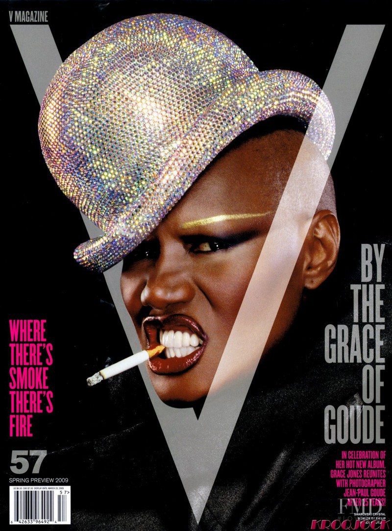 Grace Jones featured on the V Magazine cover from February 2009