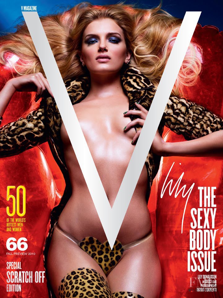 Lily Donaldson featured on the V Magazine cover from August 2010