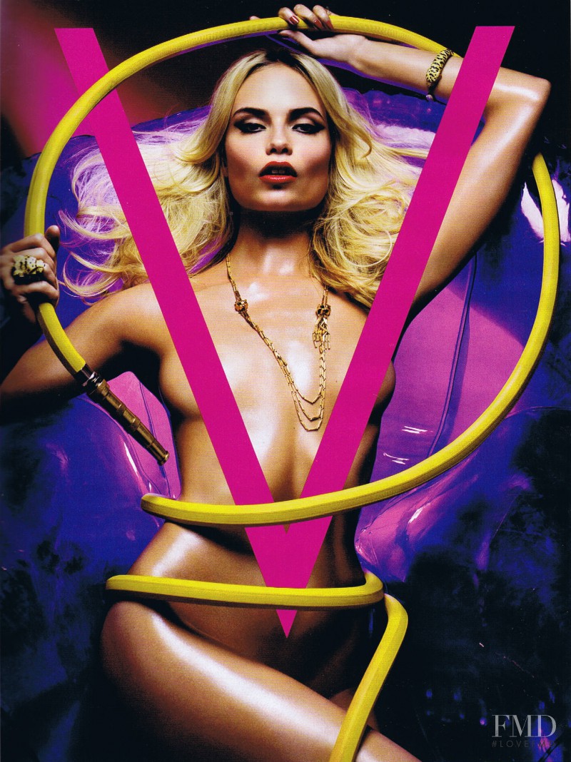 Natasha Poly featured on the V Magazine cover from August 2010
