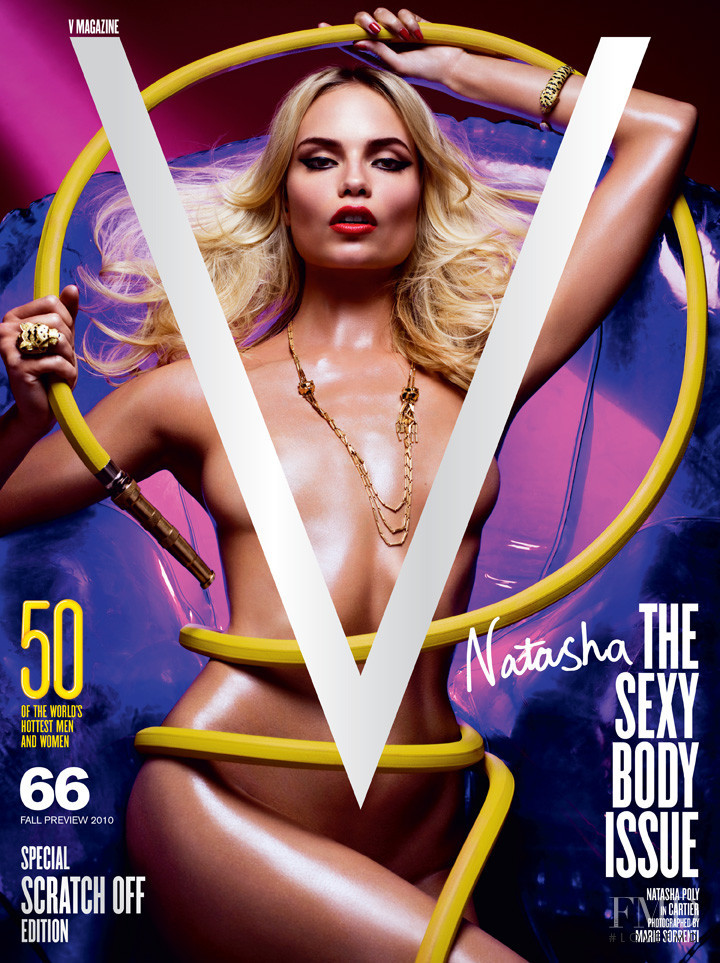 Natasha Poly featured on the V Magazine cover from July 2010