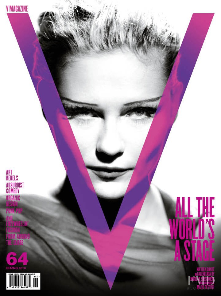 Kristen Dunst featured on the V Magazine cover from March 2010