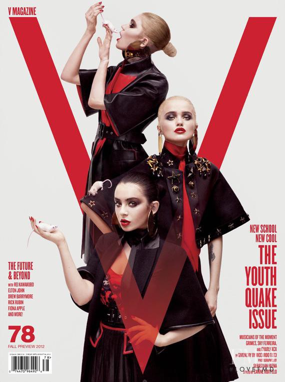 Grimes, Sky Ferreira, Charli XCX featured on the V Magazine cover from July 2012