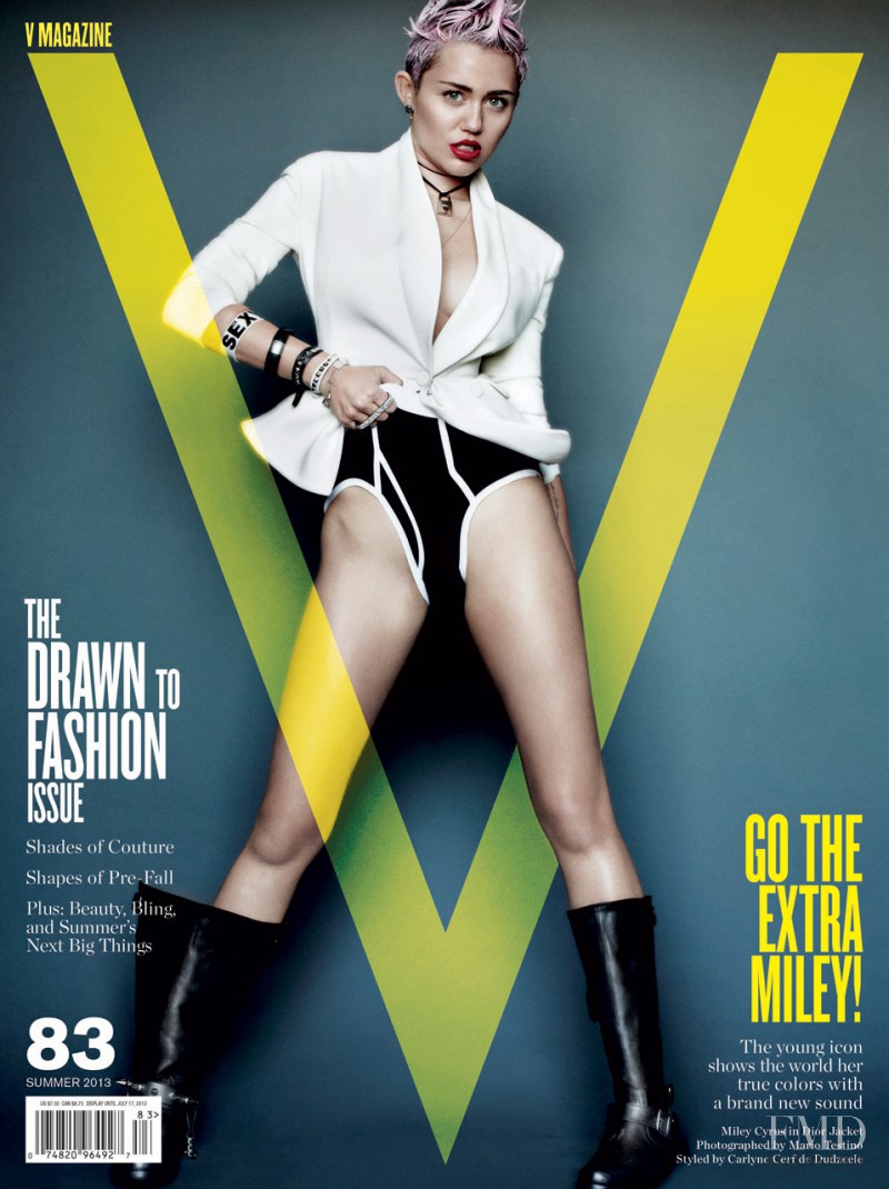 Miley Cyrus featured on the V Magazine cover from June 2013