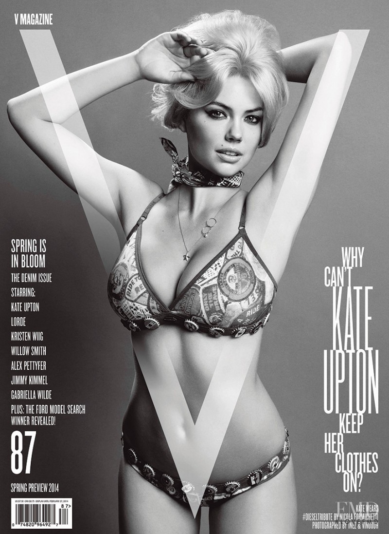 Kate Upton featured on the V Magazine cover from February 2014