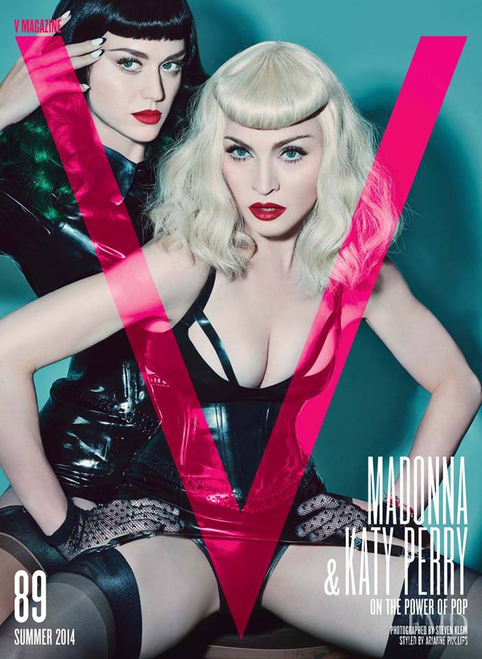 Madonna & Katy Perry featured on the V Magazine cover from June 2014