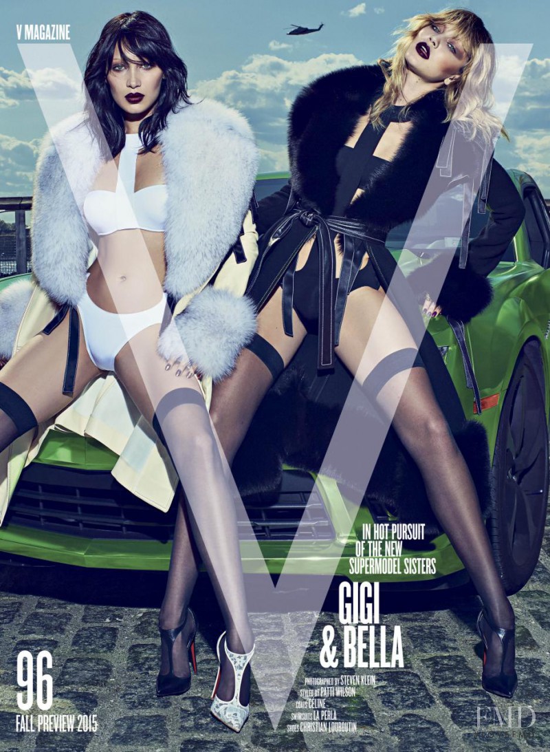 Gigi Hadid, Bella Hadid featured on the V Magazine cover from September 2015