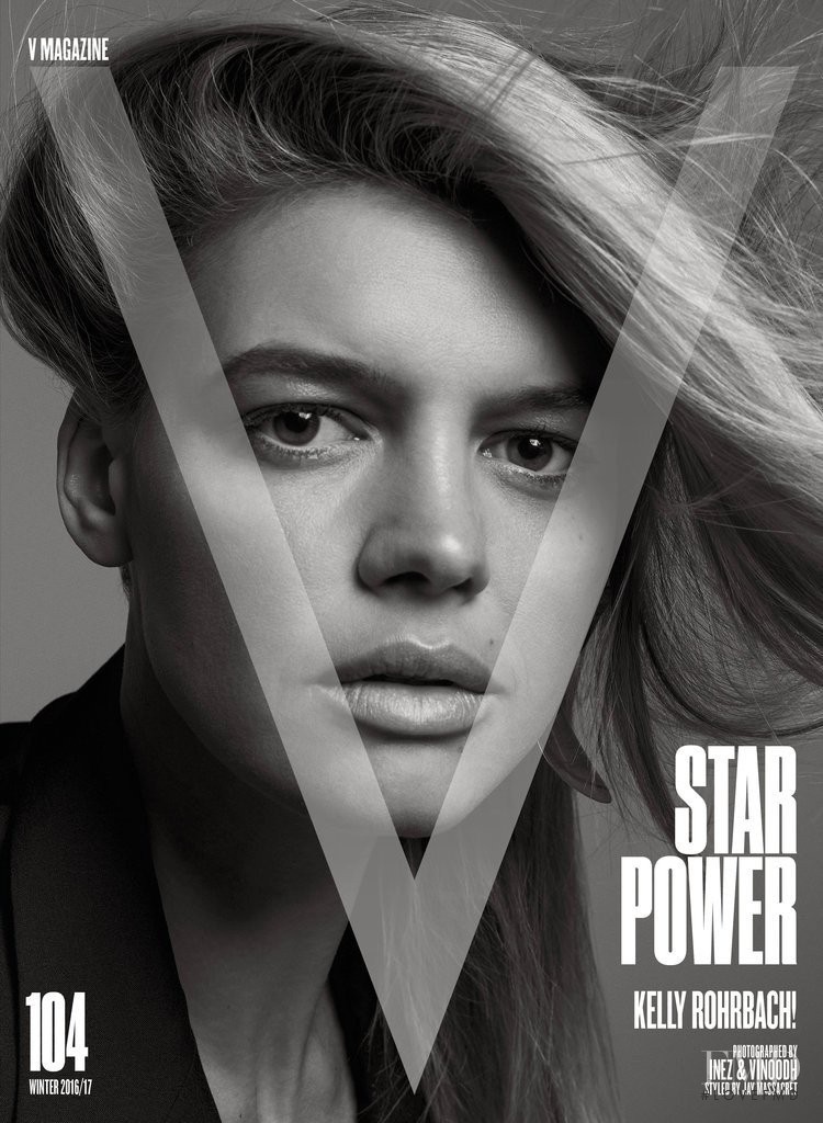 Kelly Rohrbach featured on the V Magazine cover from December 2016